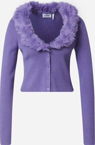 Cardigan WEEKDAY en violet : devant