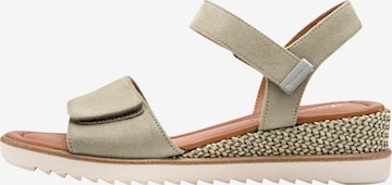 Sandales 'Sandalen mit Keilabsatz und Klettverschluss' Tamaris en gris : devant
