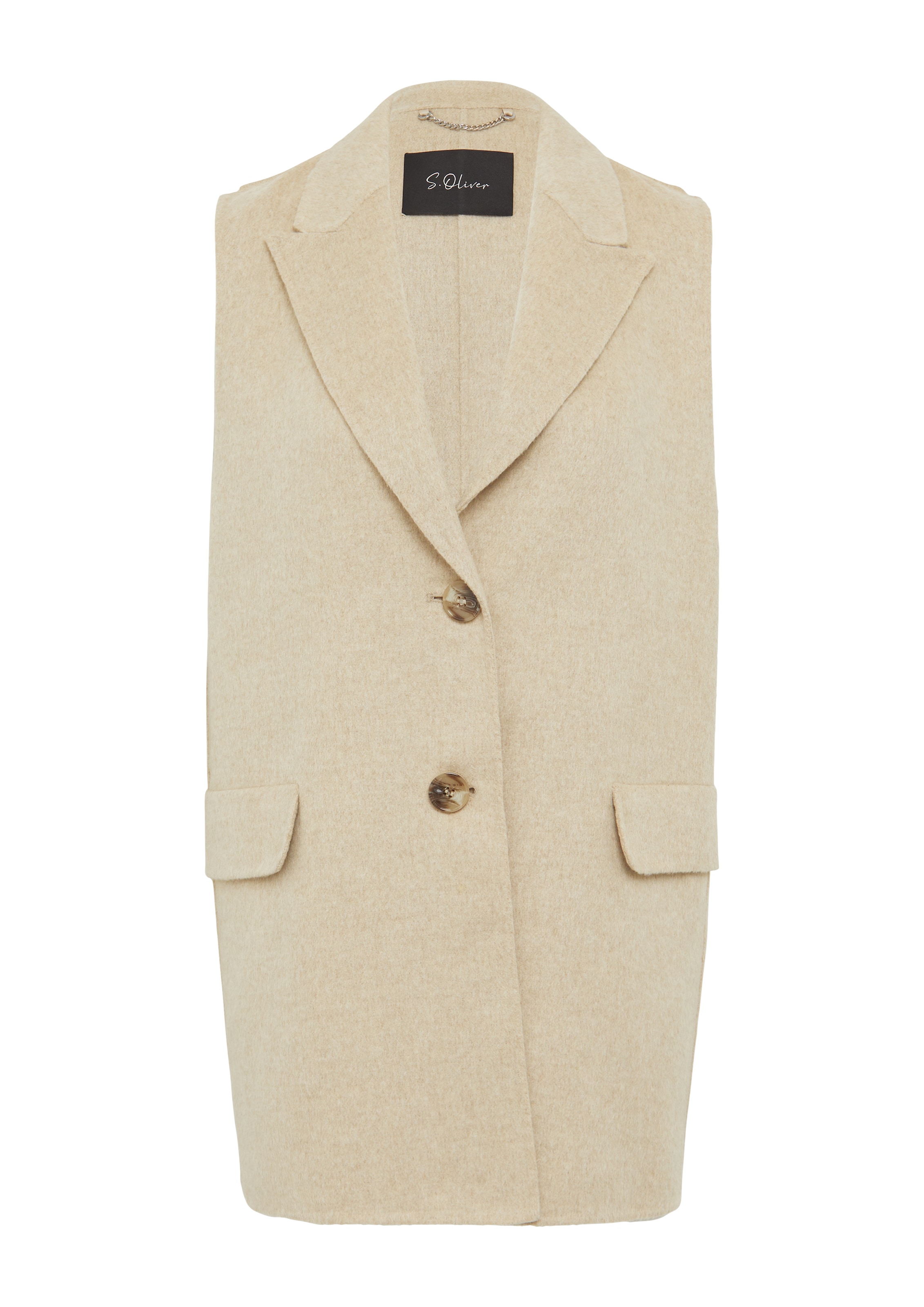 s.Oliver BLACK LABEL Weste in Beige: Vorderseite