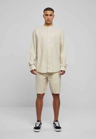 Urban Classics Regular fit Button Up Shirt in Beige