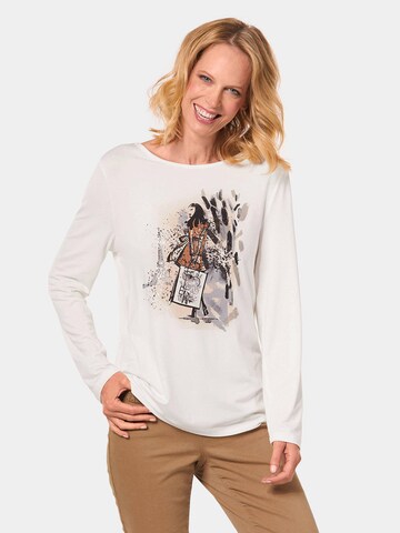 Goldner Shirt in Weiß: Vorderseite