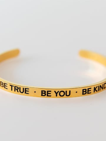 Divasya Bracelet 'Be true - be you - be kind' in Gold