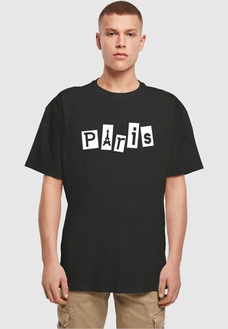 Merchcode Shirt 'Paris X' in Zwart: voorkant