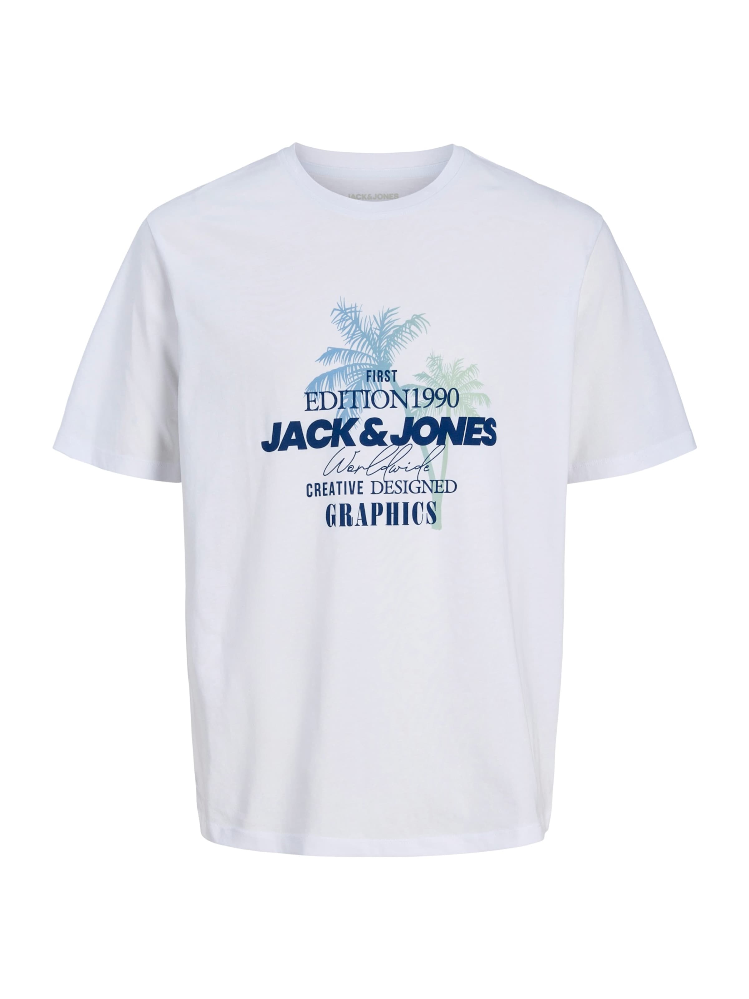 JACK & JONES Μπλουζάκι 'JJGRADIENT' σε λευκό: μπροστά