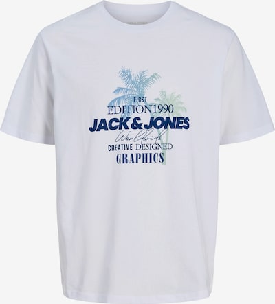 XS dydžio Marškinėliai 'JJGRADIENT' iš JACK & JONES, spalva – tamsiai mėlyna / šviesiai mėlyna / balta, Prekių apžvalga