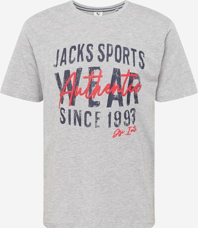 Jack's Tričko - sivá melírovaná / červená / čierna, Produkt