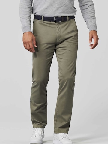 MEYER Regular Chino Pants 'Roma' in Green: front