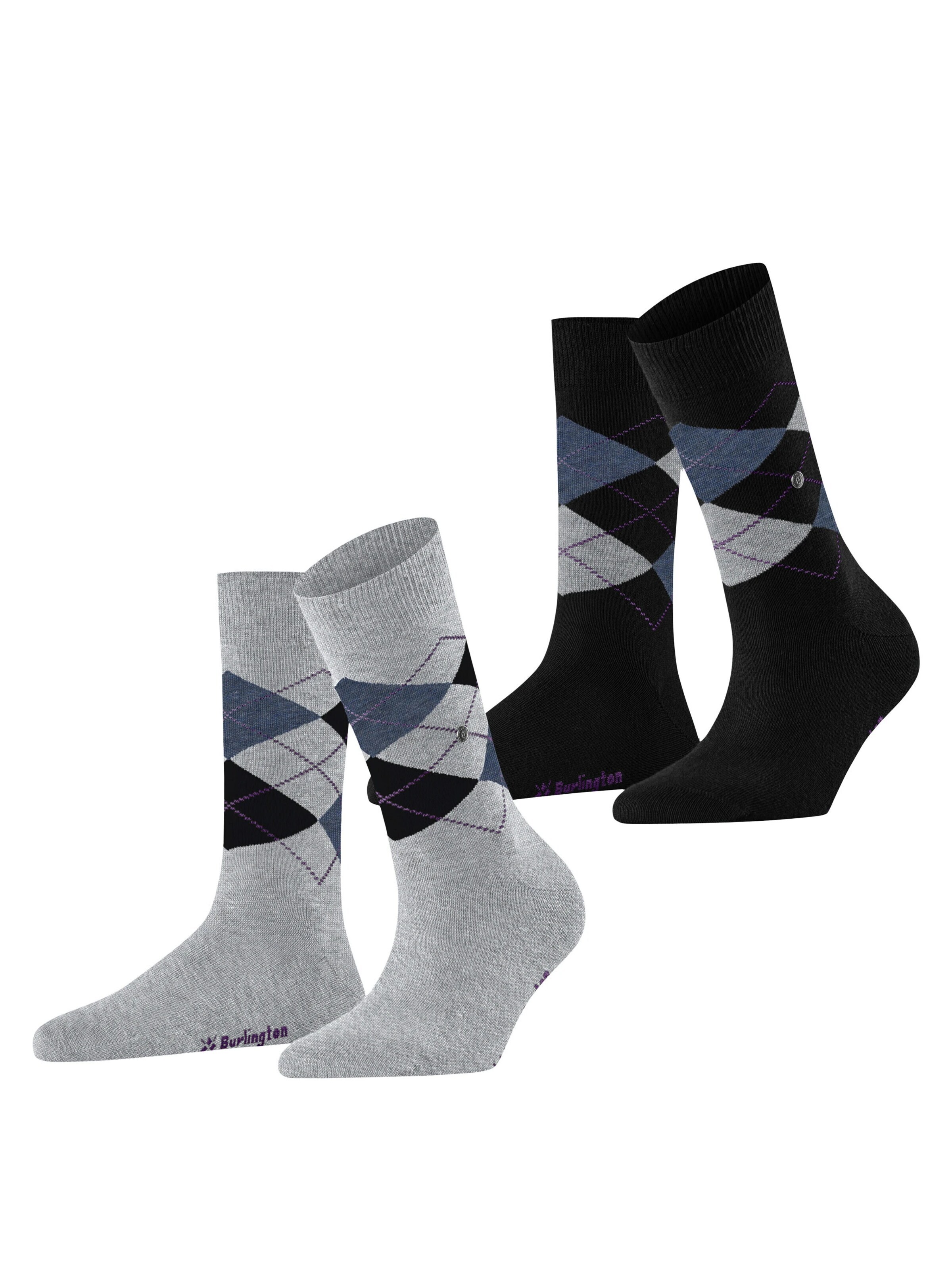 BURLINGTON Socken 'Everyday Argyle'‌‌‌‌‌‌‌‌‌‌ in Grau: Vorderseite