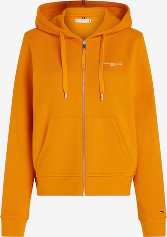 Tommy Hilfiger Curve Zip-Up Hoodie in Orange: front