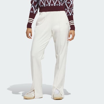 ADIDAS PERFORMANCEBootcut/trapezice Sportske hlače - bijela boja: prednji dio