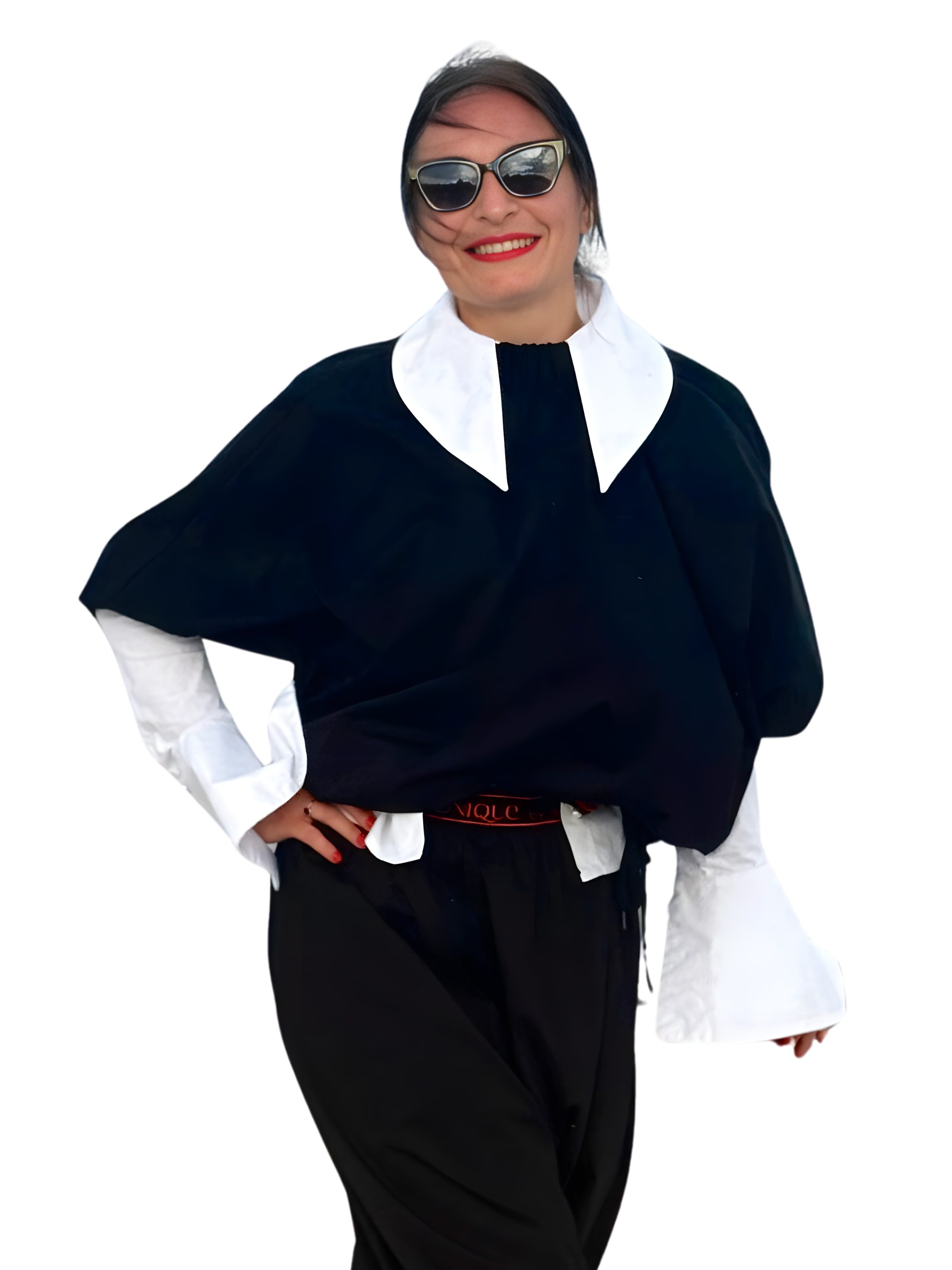 IUnique Bluse 'Poplin'‌‌‌‌‌‌‌ in Schwarz: Vorderseite