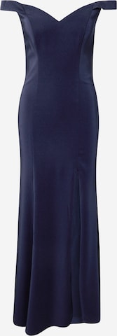 mascara - Vestido de noche en azul: frente