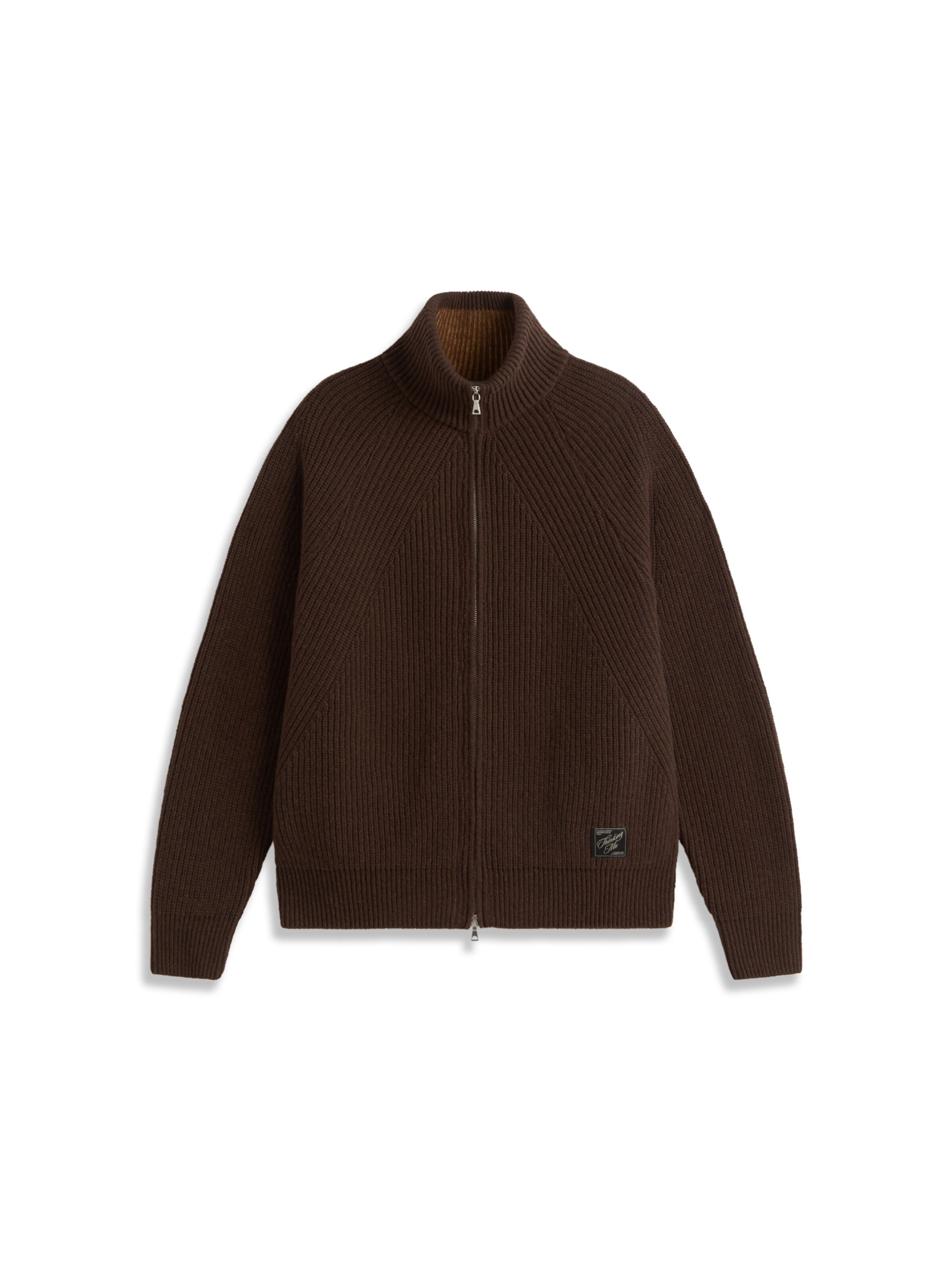 Vestes en maille 'Ekaiz' Thinking MU en marron : devant