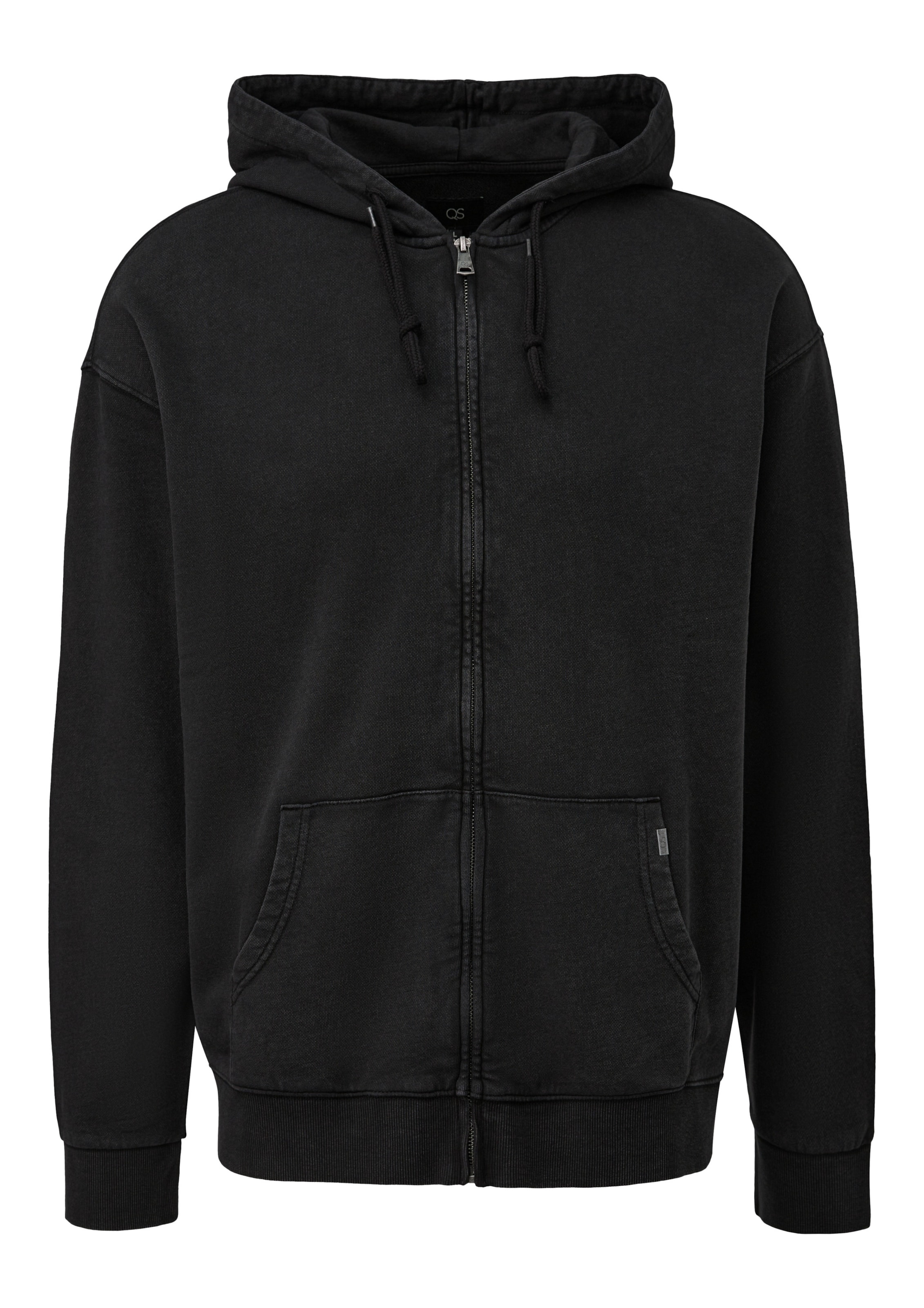 Veste de survêtement QS en noir : devant