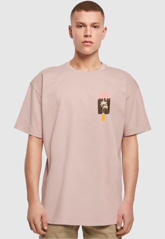 T-Shirt 'Summer - Icecream' Merchcode en rose : devant