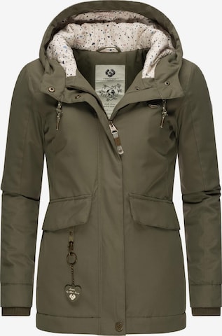 Veste d’hiver 'Jazmin' Ragwear en vert : devant