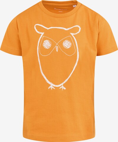 Tricou KnowledgeCotton Apparel pe portocaliu / alb, Vizualizare produs
