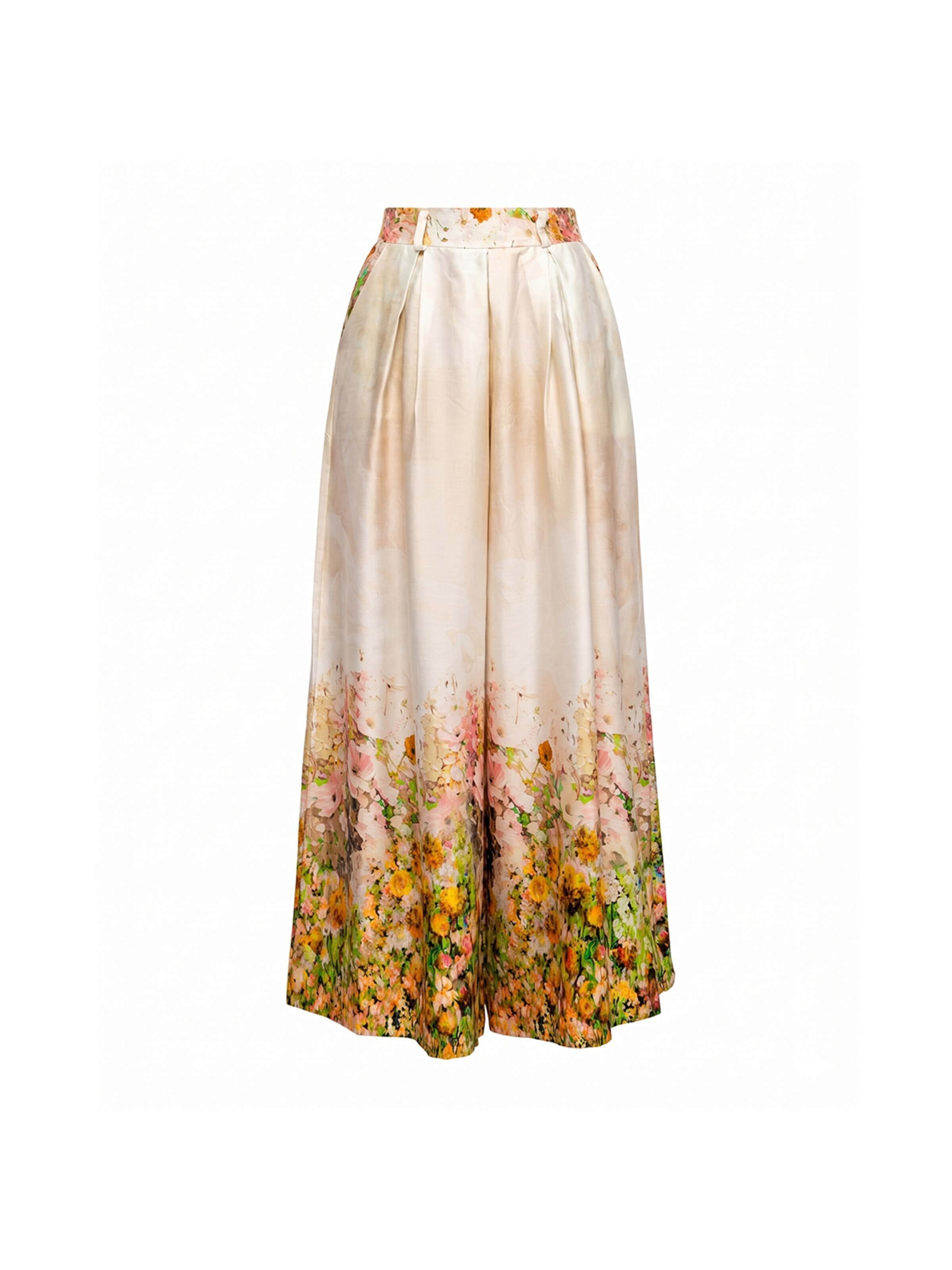Tantra - Pierna ancha Pantalón en beige: frente