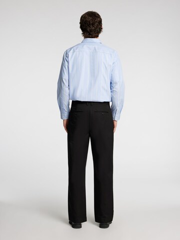 SELECTED HOMME Loosefit Bandplooibroek 'Adam' in Zwart