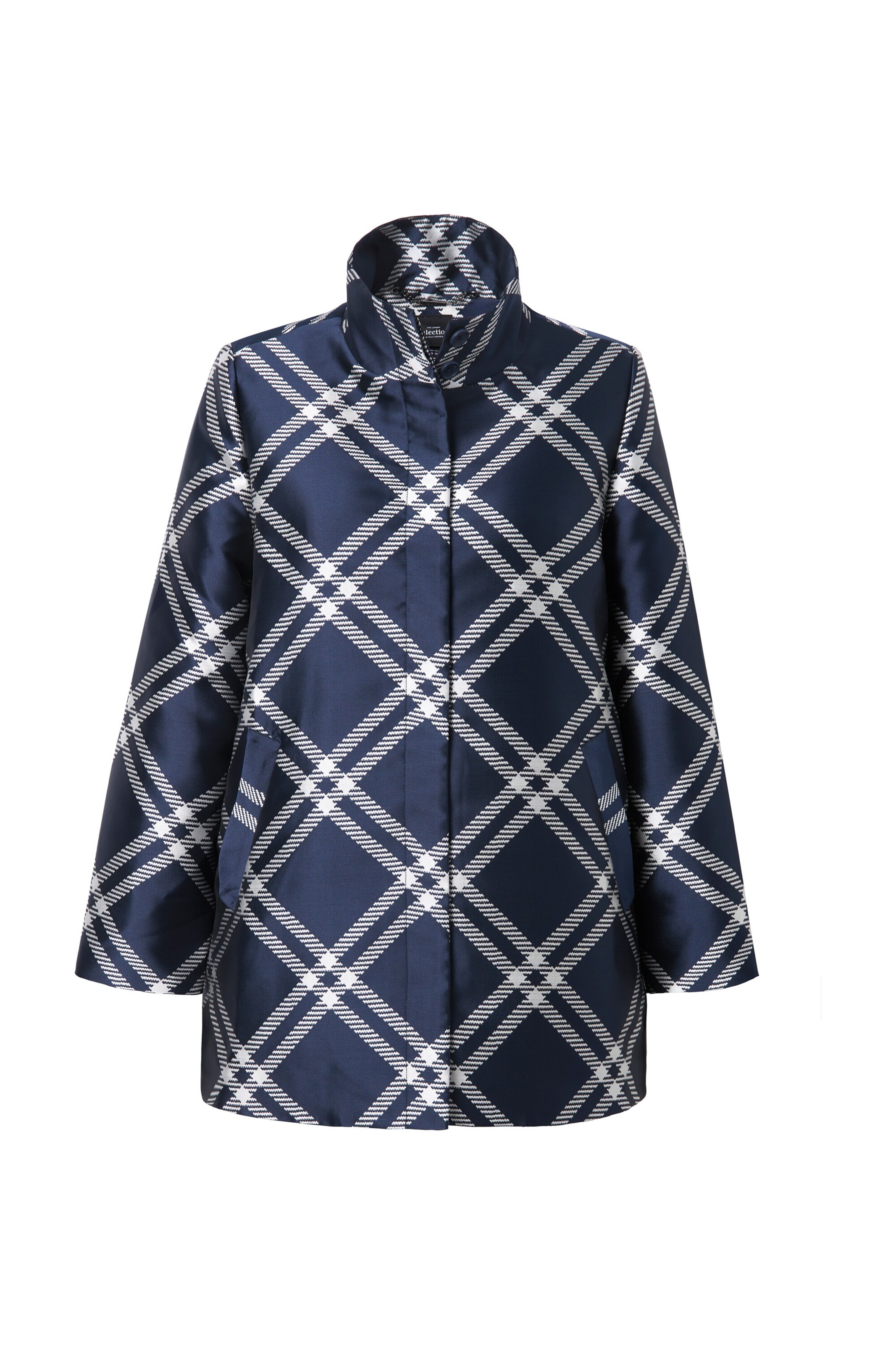 Ulla Popken Tussenjas in Blauw: voorkant