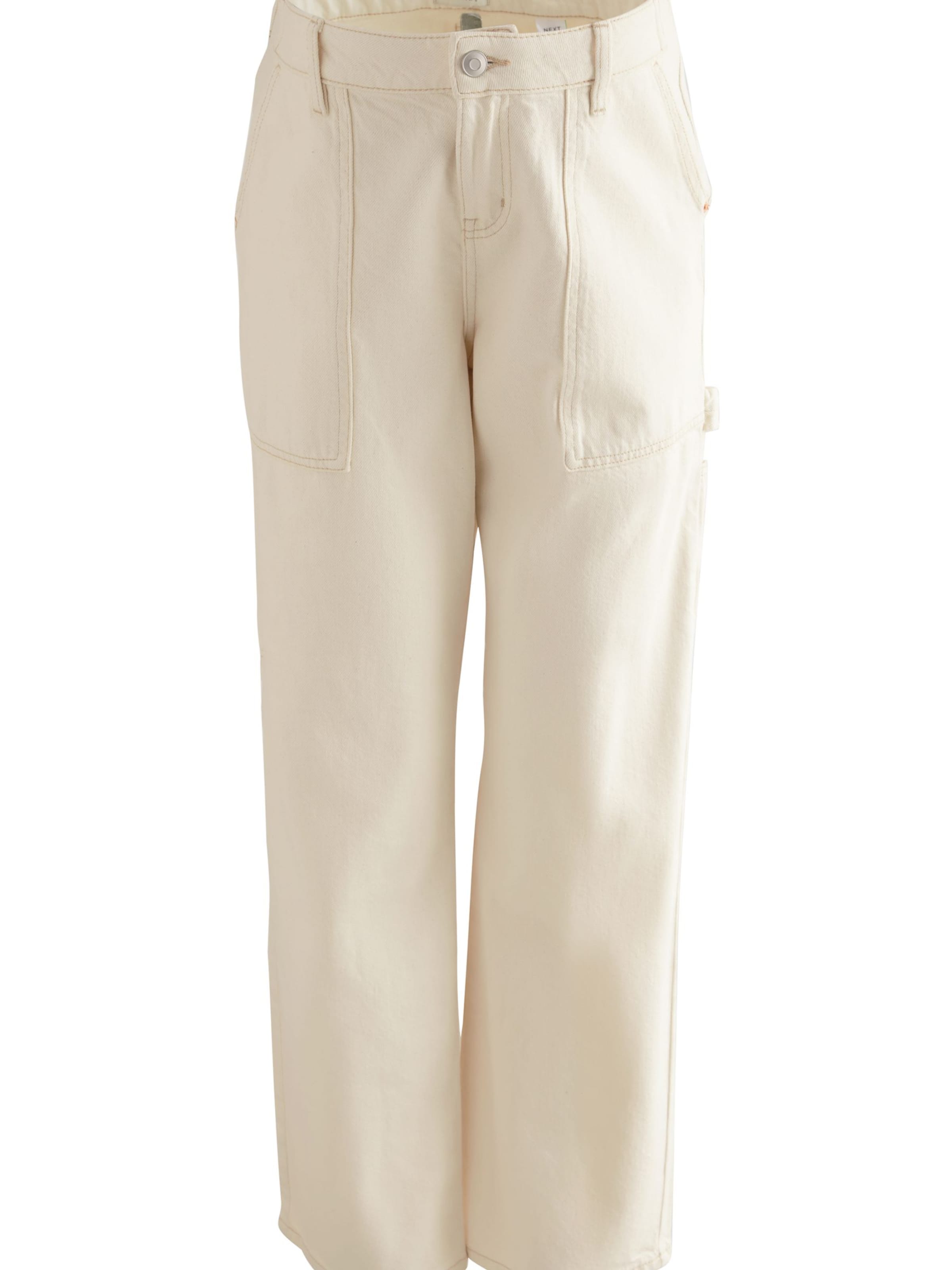 Next Loosefit Jeans in Beige: voorkant