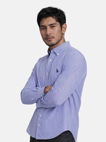 U.S. POLO ASSN. Regular Fit Hemd in Blau