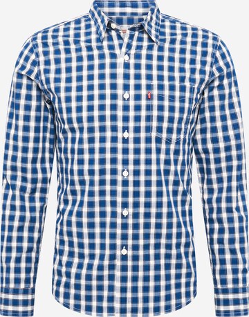 LEVI'S ® Klasický střih Košile 'Classic Fit Pocket Tee Slim' – modrá: přední strana