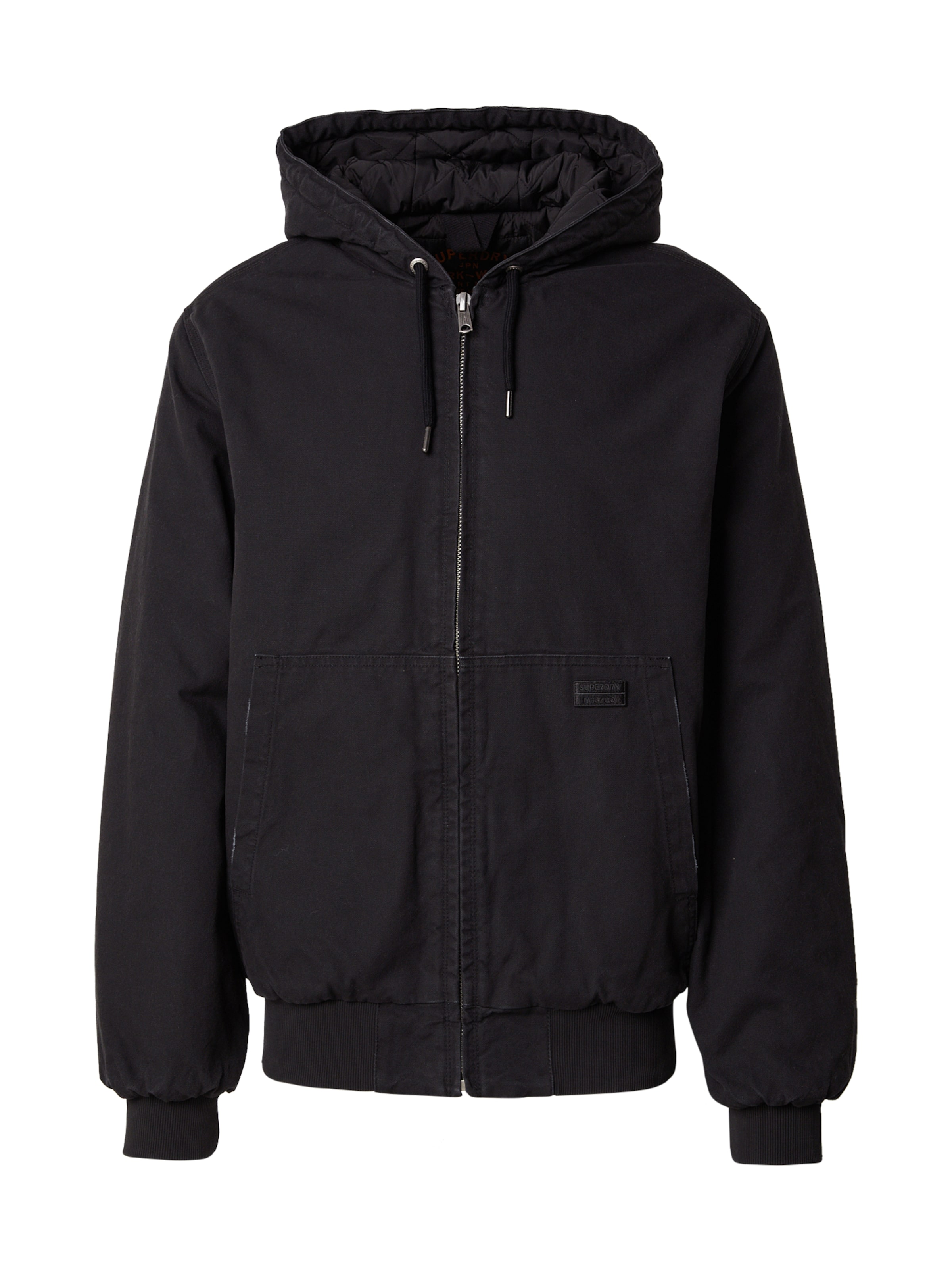 Geacă de primăvară-toamnă 'Surplus' de la Superdry pe negru: față