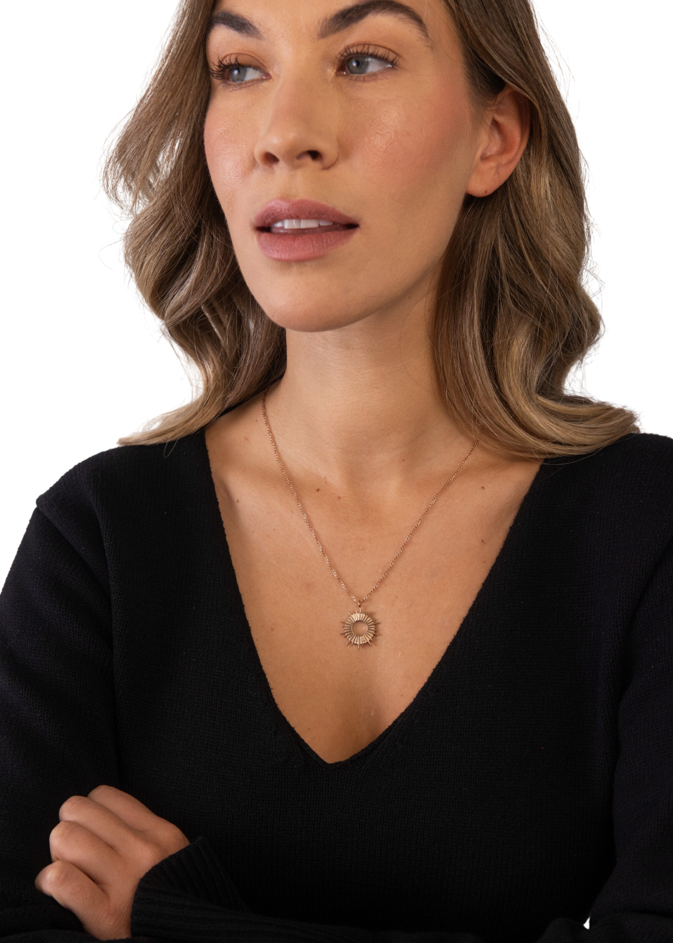 PURELEI - Colar 'Soleil' em ouro: frente