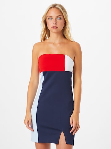 Tommy JeansLjetna haljina 'Bodycon' - plava boja: prednji dio