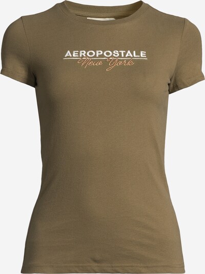 AÉROPOSTALE Shirt in de kleur Goud / Olijfgroen / Wit, Productweergave
