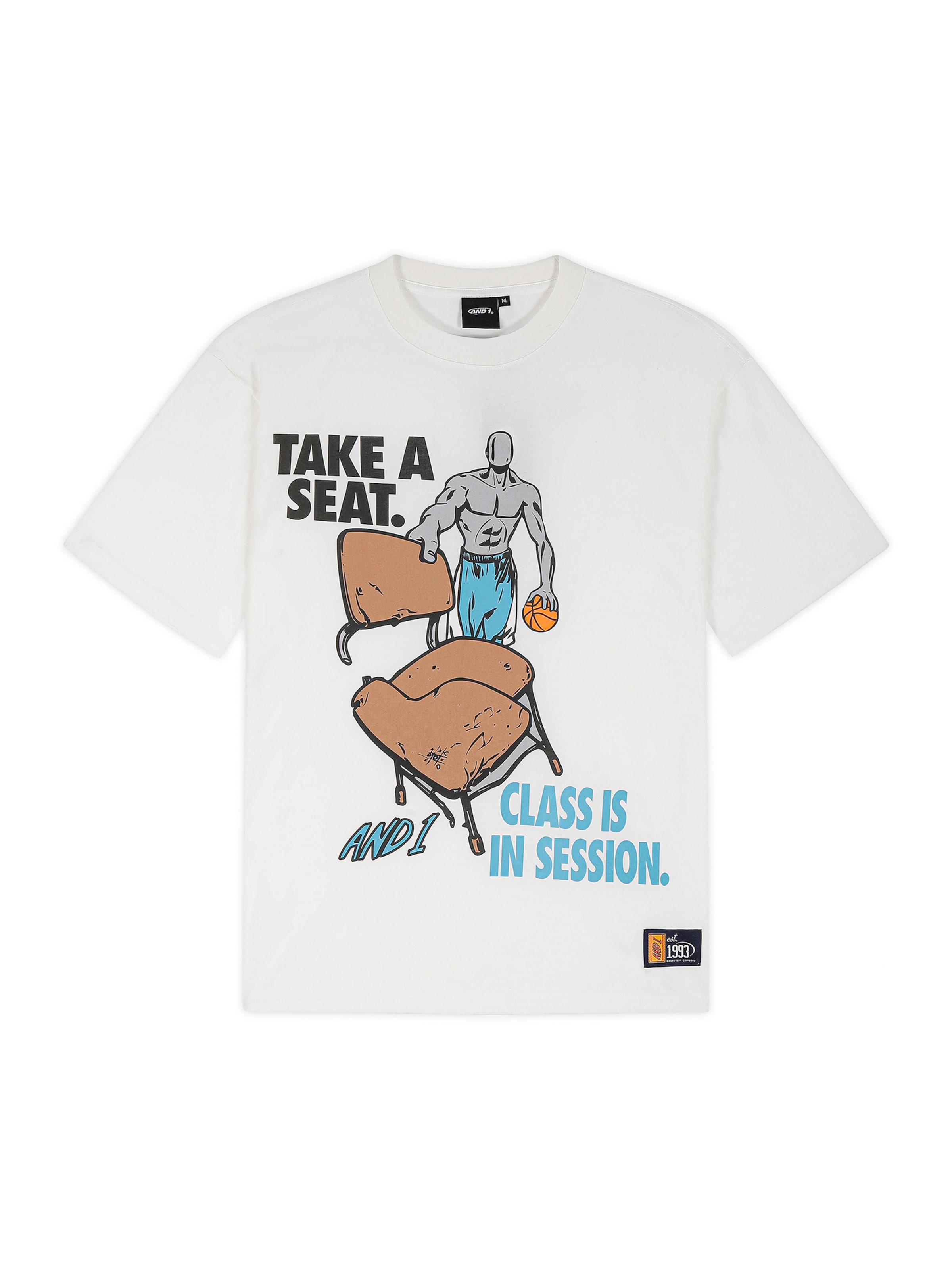 T-shirt AND1 en blanc : devant