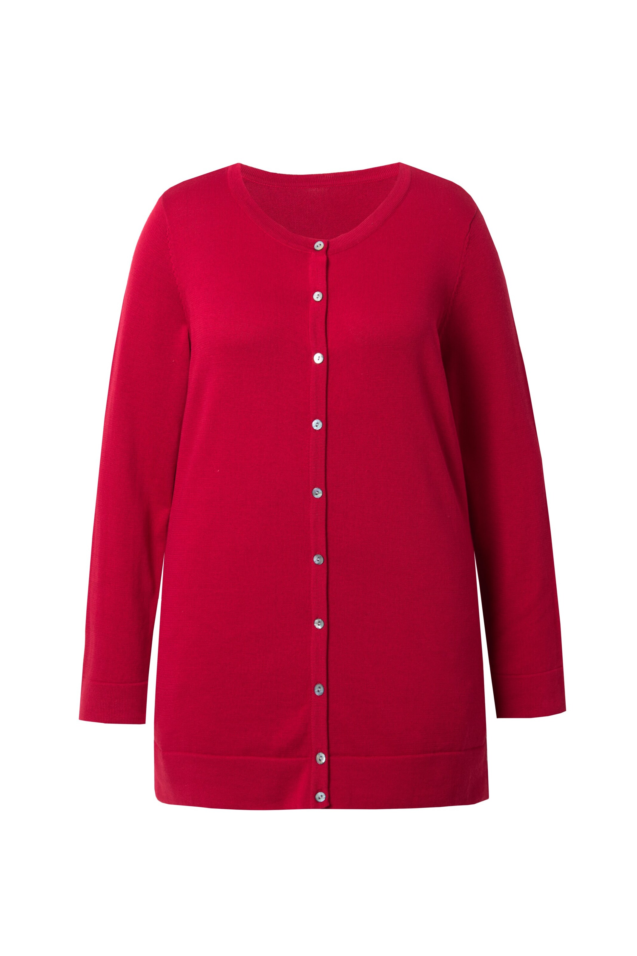 Ulla Popken Gebreid vest in Rood: voorkant