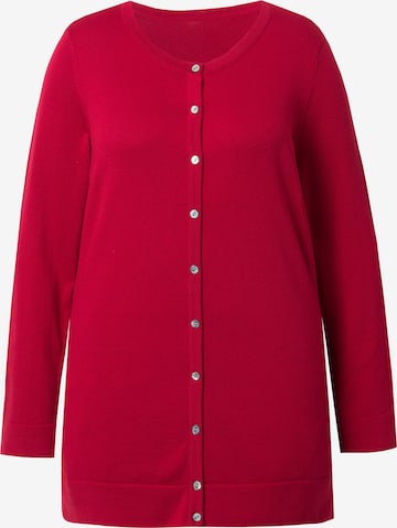 Ulla Popken Knit Cardigan in Red: front