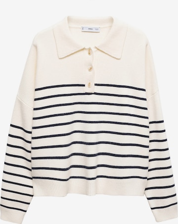 Pull-over 'RICCIOVE' MANGO en blanc : devant