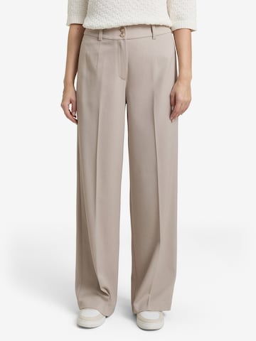 TOM TAILOR Wide Leg Suorat housut 'Lea' värissä harmaa: etupuoli