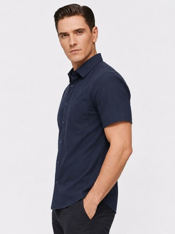 ALLTHEMEN Regular Fit Hemd 'Reine'‌‌‌‌‌‌‌ in Blau
