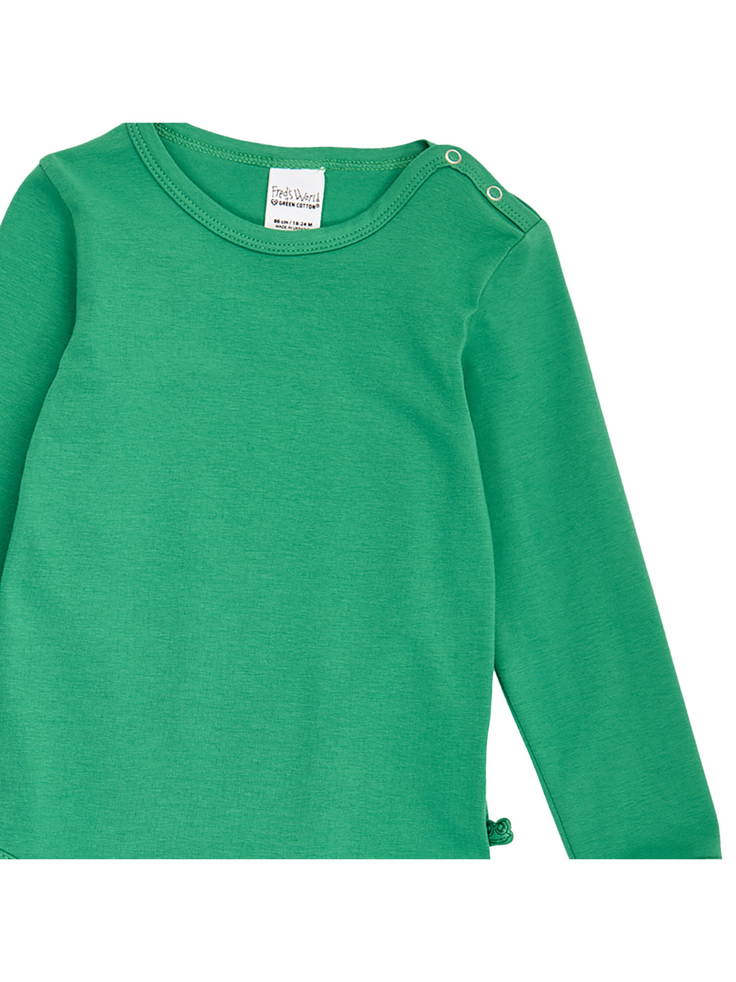 Fred's World by GREEN COTTON Rompertje/body ' Alfa ' in Groen