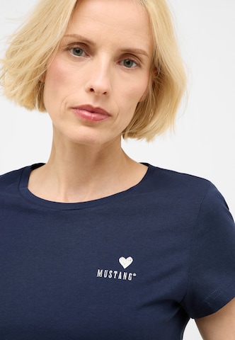 MUSTANG T-Shirt 'Loa' in Blau