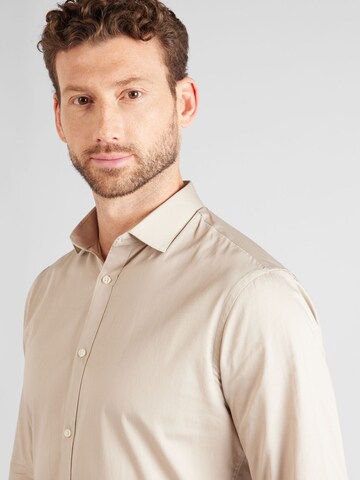 Coupe slim Chemise 'Cardiff' JACK & JONES en beige