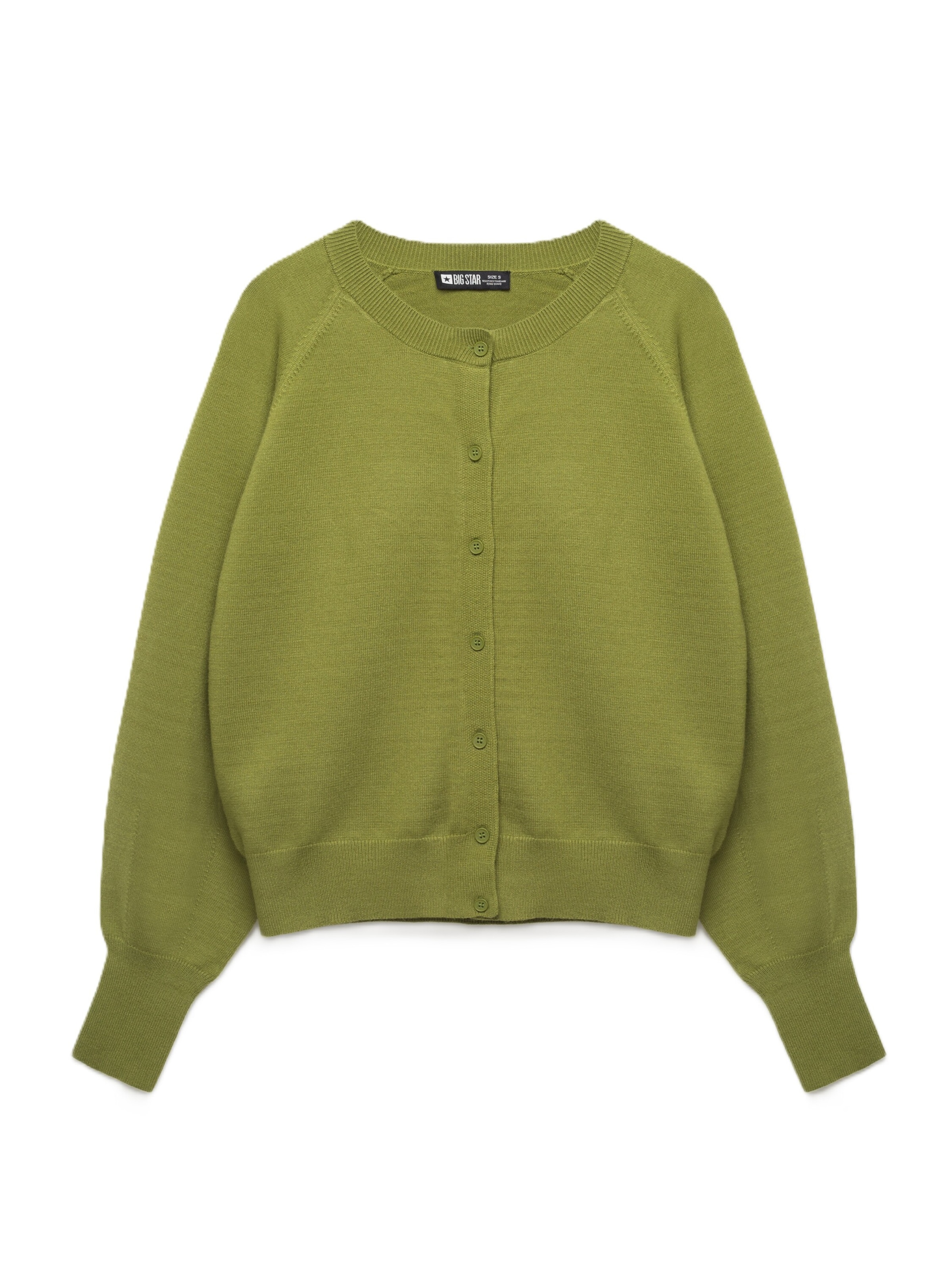 BIG STAR Strickjacke 'SUZANA' in Grün: Vorderseite