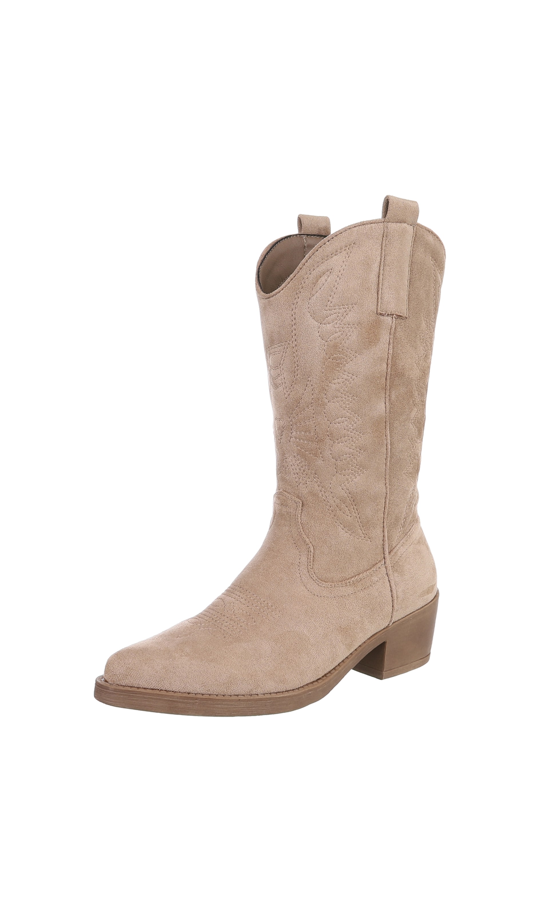 Ital-Design Cowboy Boots in Brown: front