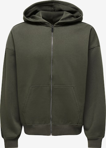 Only & Sons Bluza rozpinana 'ONSCeres' w kolorze zielony: przód