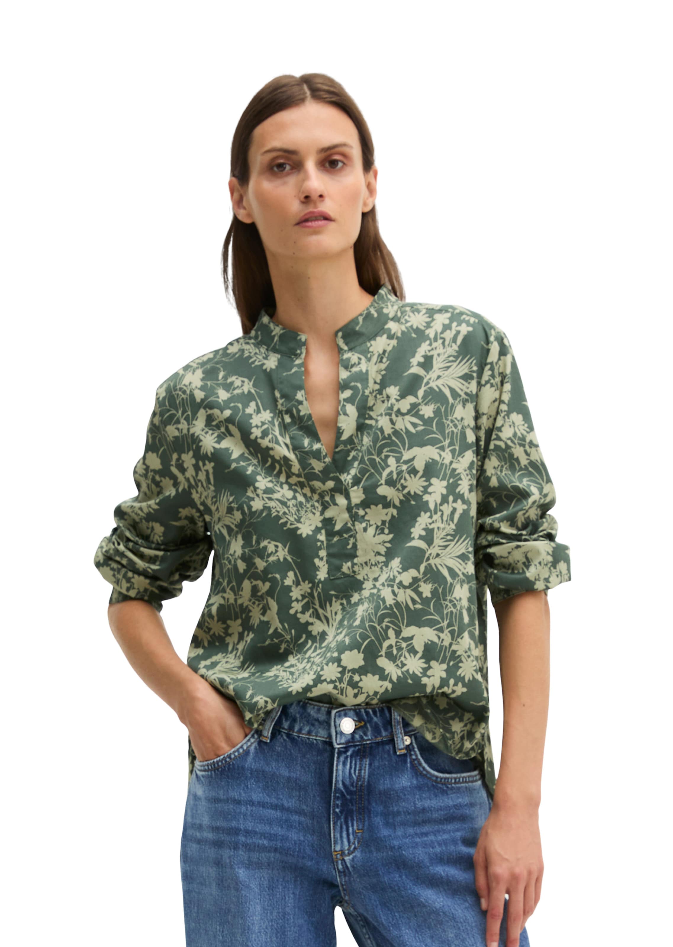 Marc O'Polo Blouse in Groen: voorkant