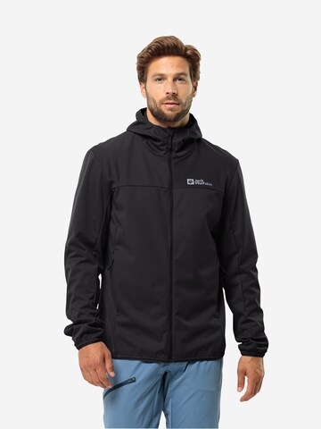 JACK WOLFSKIN Sportjas 'FELDBERG' in Zwart: voorkant