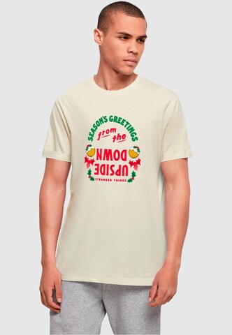 T-Shirt 'Stranger Things' ABSOLUTE CULT en beige : devant