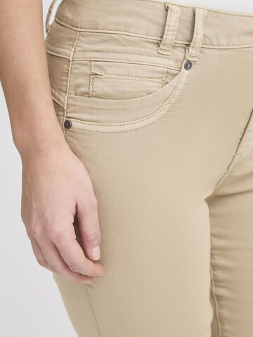 PULZ Jeans Skinny Trousers ' PZROSITA ' in Beige