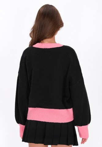 MYMO Υπερμέγεθες πουλόβερ 'Young Fashion' σε μαύρο