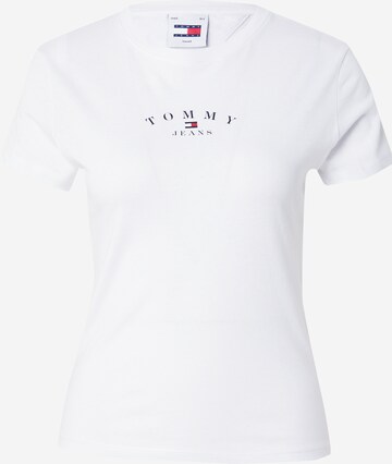 Tommy Jeans T-Shirt 'ESSENTIAL' in Weiß: predná strana