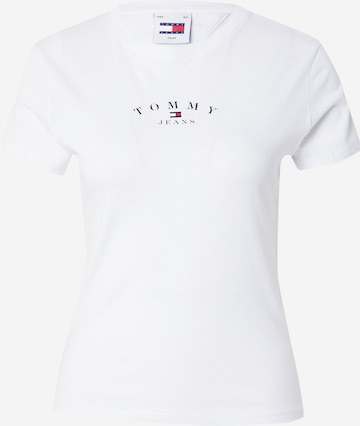 Tommy Jeans Tričko 'ESSENTIAL' – bílá: přední strana